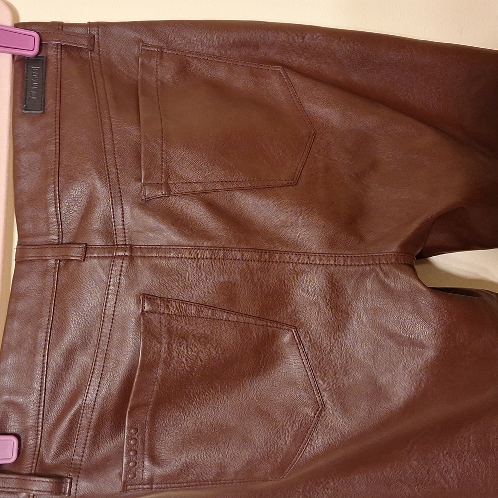 Chocolate Faux Leather Pants